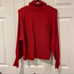 Pink rose turtle neck sweater